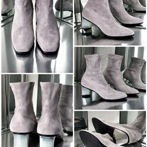 3.1 Philip Liam Suede Ankle Boots in Light Gray 39/9